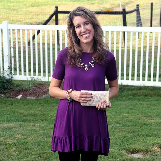 Ruffled Tunic w/ Velvet Leggings