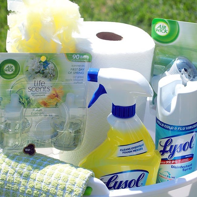 Spring Clean those Windows Cleaning  Basket Idea  