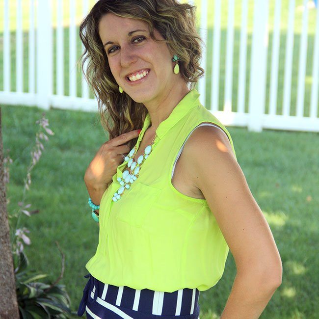 What Wives Wear Link Up #12 – Striped Maxi Skirt with Neon