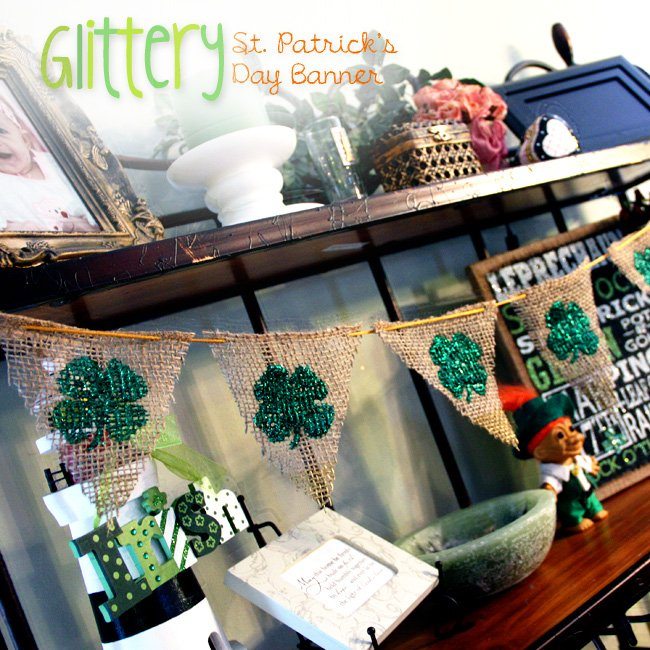 Glittery St. Patrick’s Day Banner