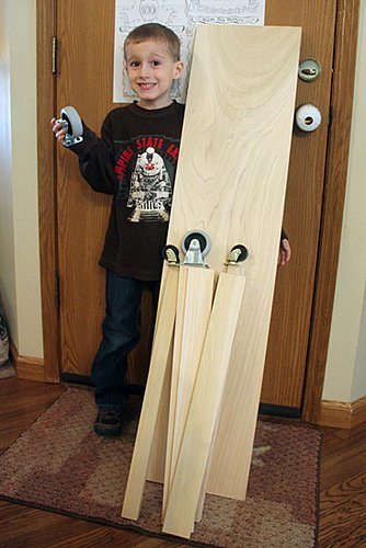 Future carpenter! Nathan’s scooter cart.