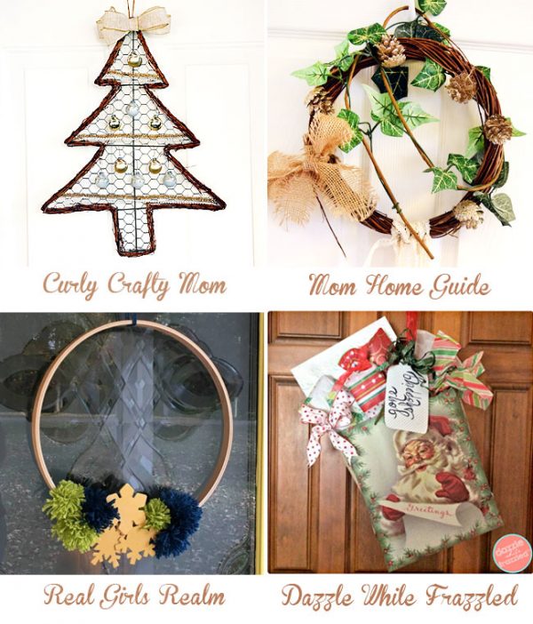 Farmhouse Chicken Wire Christmas Tree Wreath {12 Months of Wreaths