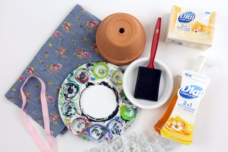 Floral Fabric Pot DIY & How to Clean Up Easier